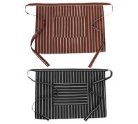 2 pezzi Grembiule da cameriera: grembiule da cameriere con 2 tasche per donna e