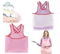 2 Pezzi Grembiule di Asciugatura, Grembiule per Bucato Tinta Unita con Sacchetto Grembiule da Cucina Grembiule per Asciugatura Grembiule Oxford Impermeabile (Rosa, Viola)