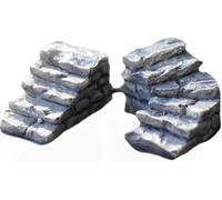 2 pezzi Grigio Micro Paesaggistica Decor Bonsai Artigianato Miniatura Resina Ponte Scala Pietra Ponte Dritto Scale Pietra Gradini Giardino Fata Ornamento Vaso di Fiori Pianta Scale Dritte Giardino