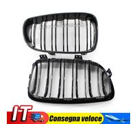 2 pezzi griglia anteriore del rene doppia stecca per BMW E81 3 porte E87 5 porte