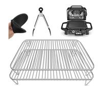 2 Pezzi Griglia Antiaderente per Ninja Woodfire, Barbecue Elettrico e Affumicatore, Accessori Compatibili Con OG701EU, Lavabile in Lavastoviglie