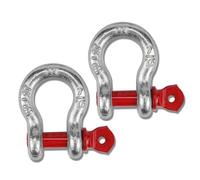 2 Pezzi Grilli a Forma di D, Grilli in Acciaio Legato con Perno a Vite Grillete Impieghi Gravosi Grilli Traino per Imbracatura, per il Traino e il Sollevamento Pesi (WLL: 1,5 t)