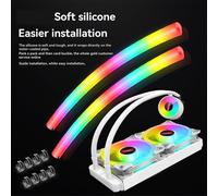 2 pezzi Guaina per tubo in silicone ARGB per radiatori di raffreddamento ad acqua, B