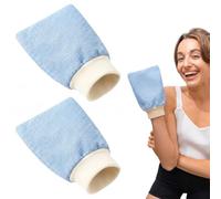 2 Pezzi Guanti da Doccia Esfolianti, Guanti per Massaggio e Pulizia della Pelle, Guanti da Bagno in Tessuto Poliestere e Cotone, Per Uomo e Donna, Per Doccia e Spa