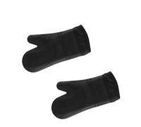 2 pezzi guanti da forno, guanti barbecue in forno in silicone con fodera di cotone per cottura al barbecue, nero