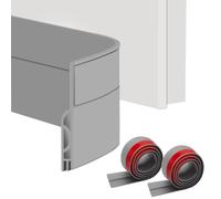 2 Pezzi Guarnizione per Porta Autoadesiva in Silicone - 100cm, tagliabile, anti-insetti - Risparmio energetico, isolamento acustico, protezione dal freddo per la parte inferiore della porta (Grigio)