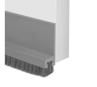 2 Pezzi Guarnizione Porta Spazzola,100cm Paraspifferi Sottoporta Adesivo,Paraspifferi Porta per Antivento Isolamento Termico (Grigio)