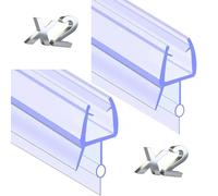 2 PEZZI Guarnizione Vetro Box Doccia SottoPorta, Profilo Orizzontale 80 cm Vetro Doccia, Guarnizioni Spessore Vetri 6/8 mm, NO PORTE CURVE, Acqua Interno, Incastro a Pressione Universale