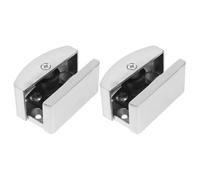 2 Pezzi Guida Inferiore 5-14mm in Vetro per Porta Scorrevole | Alluminio e Gomma, Profilo Minimalista, per Box Doccia e Pannelli senza Telaio, Montaggio Retrofit