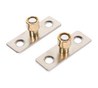 2 Pezzi Guida Inferiore per Porta Scorrevole Rullo, Asse 10 MM | Ferro e Rame, Installazione Semplice, Struttura Compatta e Robusta, per Mobili Domestici, Colore Oro
