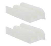 2 Pezzi Guida per Porta Doccia in Vetro Plastica Beige, 1/2 Pollice | Profilo Minimale, Installazione Superiore, Resiste AI Depositi Minerali, Scorrimento Fluido, Bagno