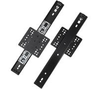 2 Pezzi Guide Cassetto Nero a Estensione Totale, Scorrimento Fluido | Struttura in Plastica ABS e Acciaio, Design a Sfere, per Mobili Cucina e Camera da Letto