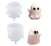 2 Pezzi Halloween Stampo per Candela Stampi,Halloween Ghost Stampo Candele,Stampi in Silicone per Halloween,Stampi in Resina Epossidica per Festa di Halloween Decorazioni,Sapone