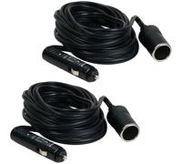 2 Pezzi Hama Cavo Prolunga Accendisigari 6 m 12V 116028 Nero DIN