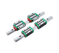 2 pezzi HGR15 HGR20 guida lineare quadrata + 4 pezzi HGH15CA HGH20CA carrello scorrevole con flangia HGW15CC HGW20CC for router CNC(2Rail 4HGH15CA,650mm)
