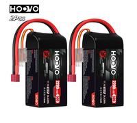 2 pezzi HOOVO 2200 mAh 50C Lipo batteria 3S 11.1 V SoftCase batteria corta RC Lipo batteria con spina T per RC auto elicottero aereo