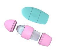 2 Pezzi Ice Roller Viso in Silicone, Ghiaccio Viso Doppia Estremità per Riduce Gonfiore e Pori, Rullo di Ghiaccio Massaggiatore Facciale Cryotherapy per DIY Skin Care, Rosa e Ciano