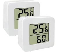 2 Pezzi Igrometro Digitale,Termometro Ambiente Misuratore Con Display Digitale LCD,Misuratore Di Temperatura E Umidità Con Commutazione Della Temperatura, Indicatore Di Umidità Accurato Per Soggiorno