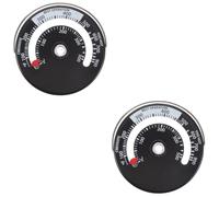 2 Pezzi Igrometro Termometro per Ambiente Interno, Montaggio a Parete | Doppia Lettura della Temperatura, Display Grande e Chiaro, Struttura Magnetica in Ferro, per Cucina e Controllo Clima