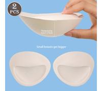 2 pezzi Imbottitura per reggiseno spessa 6cm, Imbottitura per seno piccolo, Inserti per imbottitura push-up rimovibili e lavabili per aumentare il volume, Accessori per biancheria intima e reggiseni,