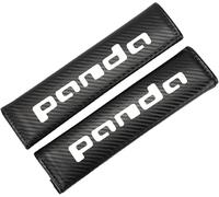 2 Pezzi Imbottiture per Cintura Sicurezza Auto per Fi-at Accessori Styling Interni, Coperture di Protezione per Le Spalle Comfort in Fibra di Carbonio,Black