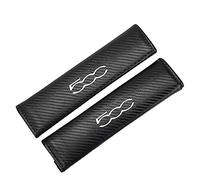 2 Pezzi Imbottiture Protezione per Cintura di Sicurezza in Fibra di Carbonio per Auto per Fi-at 500, Spalline della Cintura di Sicurezza Car Interni Accessori,Black
