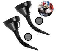 2 Pezzi Imbuto per Carburante, Filtro per Gasolio, Benzina, Serbatoio Diesel, Rabbocco Carburante con Tubo Flessibile per Auto Moto Tosaerba