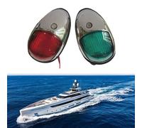 2 Pezzi Impermeabile Marine Barca 12V LED Navigazione Luci Premium Custodia Port
