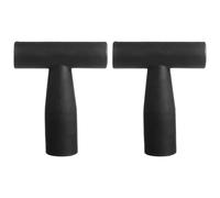 2 Pezzi Impugnatura a T per Pala e Badile in Plastica Nera 34 MM | Maniglia di Ricambio Leggera, Design Ergonomico Antiscivolo, per Attrezzi da Giardino Innesto da 34mm