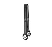 2 pezzi in acciaio inossidabile 304 for barbecue pinze for alimenti a forma di zampa gatto, antiscivolo, clip for cottura, insalata, bistecca, pane, ghiaccio, cubetto zucchero(Black)