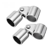 2 pezzi in acciaio inossidabile 316 for barca raccordo superiore tappo scorrevole manicotto terminale for tubo ganascia morsetto estremità occhio esterno baldacchino vasca Per Imbarcazioni(22mm)