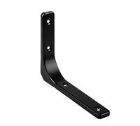 2 pezzi in acciaio inossidabile mensola a parete ispessita staffa fissa a forma di L supporto for telaio angolo protezione parola Per Cucina Camera Da Letto(Black,125 * 125mm)