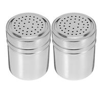 2 pezzi in acciaio inossidabile shaker shaker metallo barattolo 6.8x8.4 cm