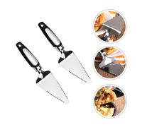 2 pezzi in acciaio inossidabile torta in acciaio torta pala pala pizza pala