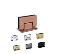 2 pezzi in acciaio inox for box doccia, cerniera for porta in vetro, 90, 135, 180 gradi, morsetto for cancello da bagno per bagno, porta della doccia(Brushed Steel,180 Degrees)