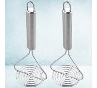 2 pezzi in acciaio inox schiacciapatate manuale fango strumento ispessimento
