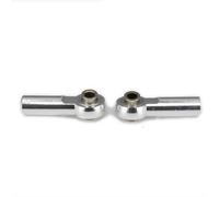 2 Pezzi In Alluminio M2/M3/M4 Filettatura 25 Mm Lunghezza Barra Di Collegamento Testa Sferica Supporto Tirante Estremità Foro 3 For RC Hobby Modello Auto Parti Hop-Up(M4-Silver)