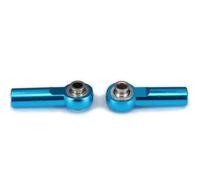 2 Pezzi In Alluminio M2/M3/M4 Filettatura 25 Mm Lunghezza Barra Di Collegamento Testa Sferica Supporto Tirante Estremità Foro 3 For RC Hobby Modello Auto Parti Hop-Up(M4-Blue)