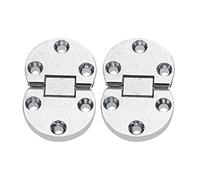 2 pezzi in lega di zinco autosupportante casa falda macchina da cucire tavolo flip top cerniera bordo rotondo viti pieghevole Flap nascosto porta armadio cerniere