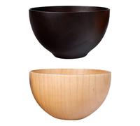 2 pezzi in legno a legno piatto ciotole di cibi di riso zuppa di moda ciotole