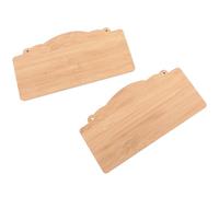 2 Pezzi in Legno Grezzo da Appendere, Rettangolare, per Fai | Bambù Naturale, Due Fori Preforati, Superficie Liscia da Dipingere, per Maestri e Artigiani