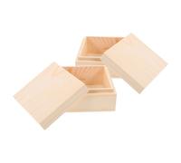 2 pezzi in legno Keepsake Storage Box con cofano di gioielli decorativo