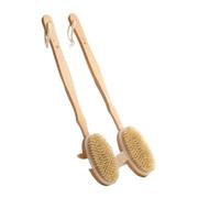 2 pezzi in legno staccabile manico lungo bagno spazzola for il corpo massaggio da schiena esfoliante for strumenti per Donna Uomo