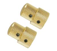 2 Pezzi In Metallo Chitarra Tono Manopola Volume Potenziometro Cappuccio Manopola Pulsante Manopola A Doppio Strato Per Parti Di Chitarra Accessorio per Chitarra Strumento (Color : Gold)