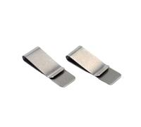 2 Pezzi In Metallo Con Clip for Banconote, Segnalibro In Acciaio Inossidabile E Strumento EDC for Banconote(Silver)