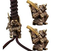 2 Pezzi in Ottone Antico Perline Paracord Armatura Samurai Cordino Perline Perline Paracord Portachiavi Fai Te Accessori Ciondolo Zaino