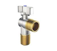 2 Pezzi In Ottone Rubinetto Dell'acqua Calda E Fredda Valvola Ad Angolo G1/2 "bagno Cucina Lavello Di Arresto Collegamento WC Regolatore Pressione Per Bagno(Cold water valve)