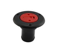 2 pezzi in plastica ABS bianco e nero tappo di riempimento del ponte di carburante 38 mm barca yacht hardware carburante tappo di riempimento del ponte(Black)