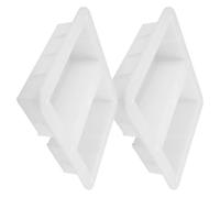 2 Pezzi in Plastica Bianca Matrice Rettangolare | Struttura Componibile Scanalature di Posizionamento, Rilascio Semplice, per Posa Rapida in Cortile