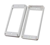 2 pezzi in plastica per chitarra elettrica Humbucker Pickup Ring Frame 7 x 8,5 mm bianco